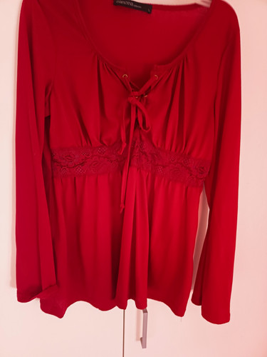 Zanzea damen bluse basic rot - zanzea,