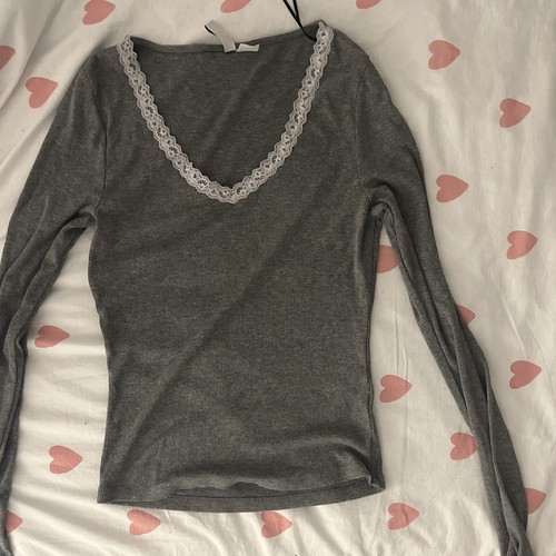 Divided damen top grau - by,