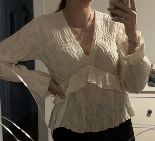 Cremefarbene bluse gina tricot - bluse,