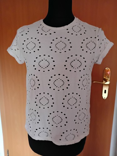 Spitzen shirt l weiß - shirt,, gr.l,