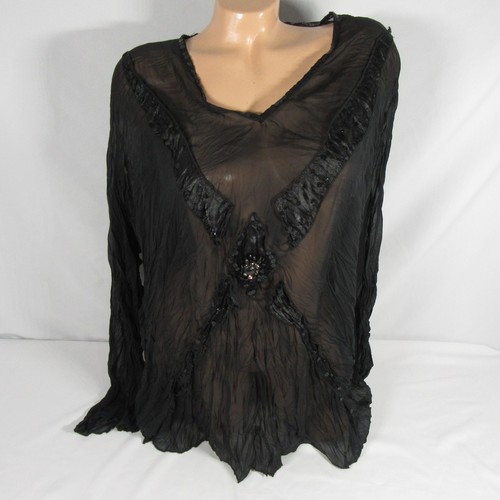 Damen chiffon crash bluse - crash,