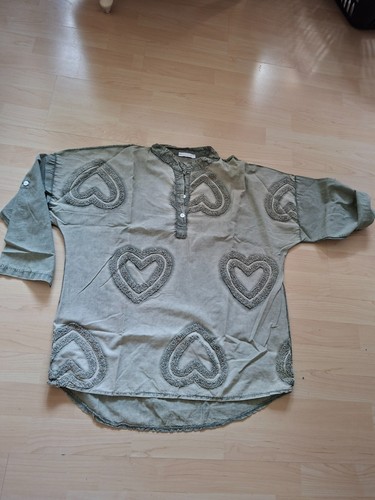 Bluse aus italien grün - bluse,