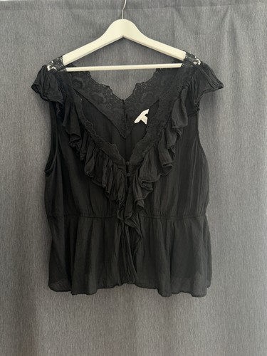 Damen bluse schwarz mit - h&m,