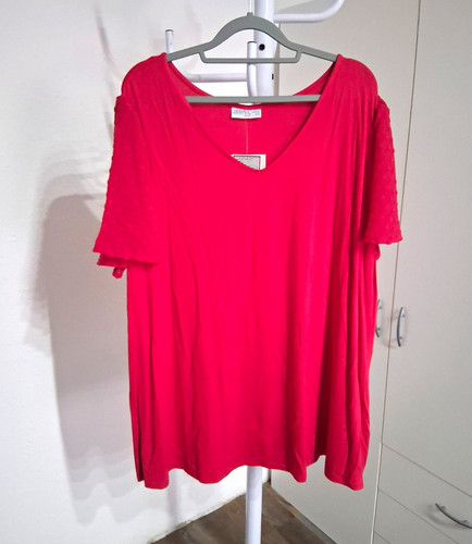 Janina plus damen shirt pink - plus,